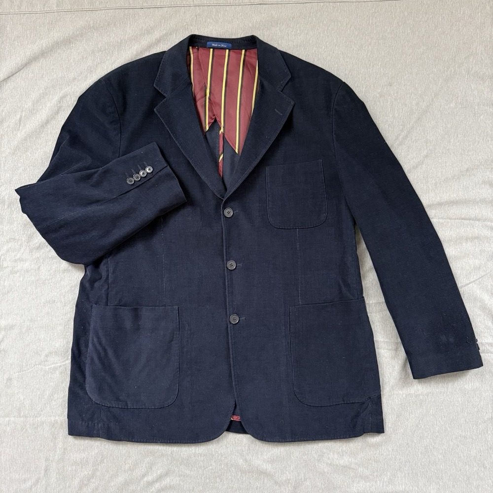 T. Harris London Sport Coat Cotton Corduroy Quiet Luxury Casual Blazer XXL